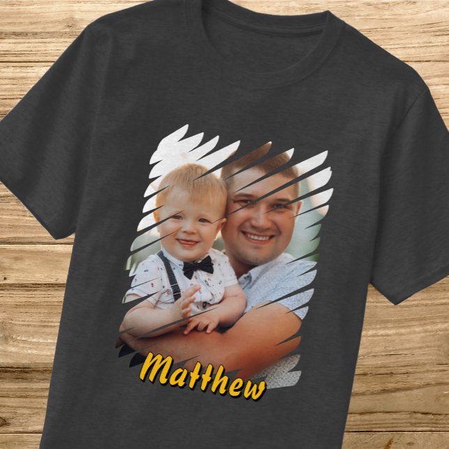 Camiseta Adicione seu & nome do retrato. Presente Personali (Criador carregado)