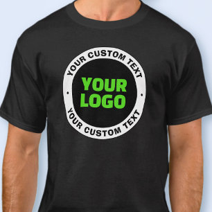 Camiseta Adicione seu próprio logotipo de negócios ou desig