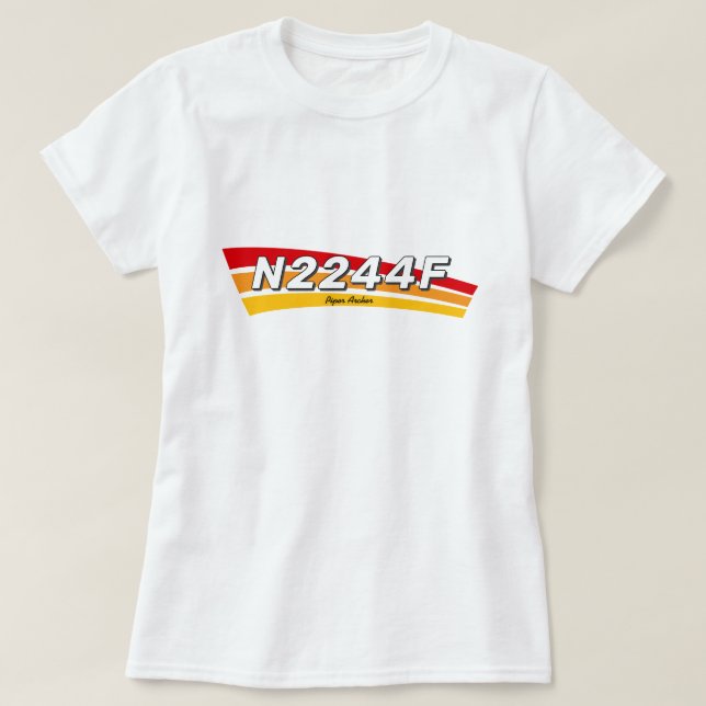 Camiseta Adicione Seu Próprio Número de Aeronave (Frente do Design)