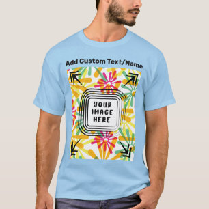 Camiseta Adicione seu próprio texto de imagem fotográfica a