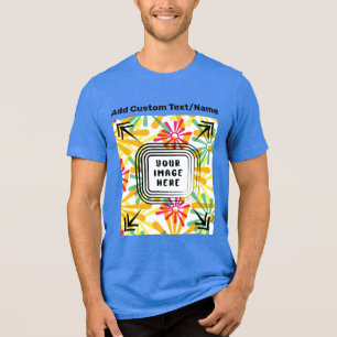 Camiseta Adicione seu próprio texto de imagem fotográfica a