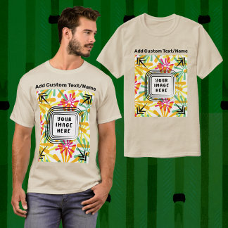 Camiseta Adicione seu próprio texto de imagem fotográfica a