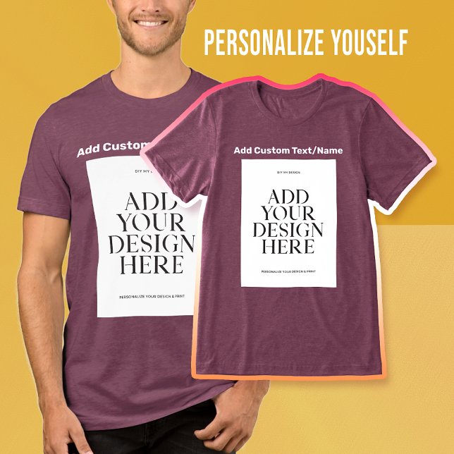 Camiseta Adicione seu próprio texto de imagem fotográfica a (Upload_Add_Your_Own_Photo_Image_Picture_Text_Here_Custom_Tee_TShirt Design_Create_Your_Own_Gifts)