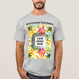 Camiseta Adicione seu próprio texto de imagem fotográfica a