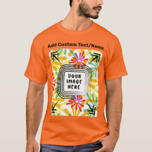 Camiseta Adicione seu próprio texto de imagem fotográfica a