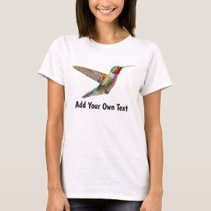 Camiseta Adicione seu próprio texto, Hummingbird