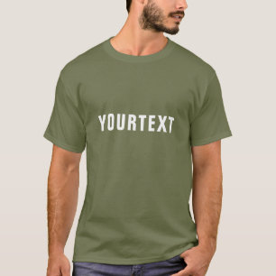 Camiseta Adicione seu texto aqui moderno e elegante Modelo 