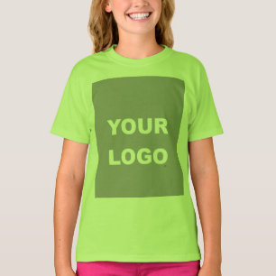 Camiseta Adicione seu Verde limão de logotipo de foto de im