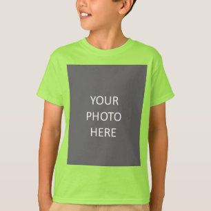 Camiseta Adicione seu Verde limão de logotipo de foto de im