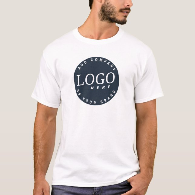 Camiseta Adicione seus funcionários de logotipo comercial (Frente)