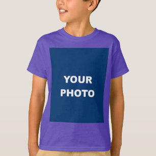 Camiseta Adicione sua imagem foto imagem logotipo Roxo