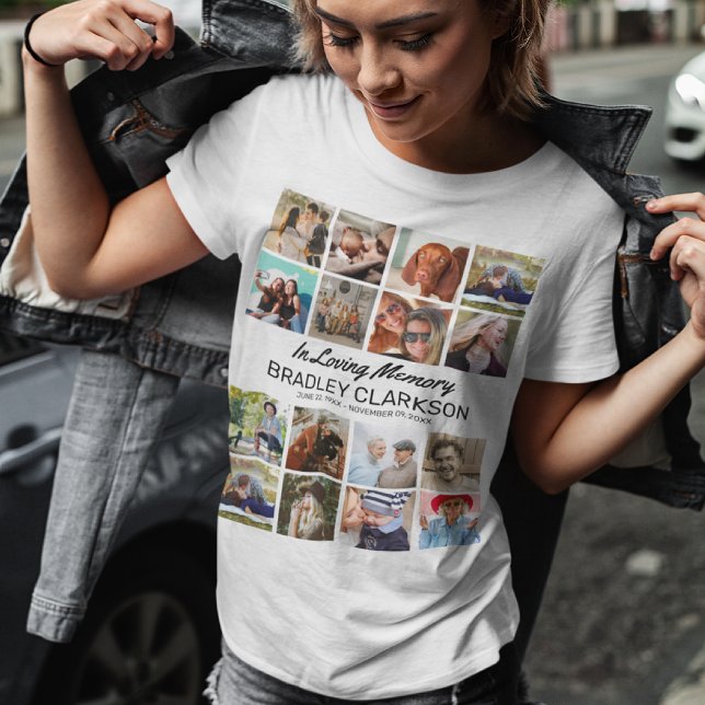 Camiseta Adicione suas fotos e texto personalizado (Criador carregado)