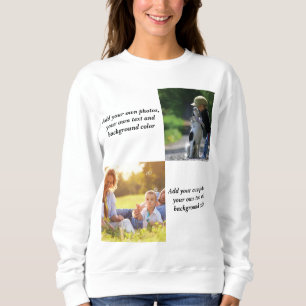 Camiseta Adicione suas próprias fotos, texto e plano de fun