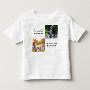 Camiseta Adicione suas próprias fotos, texto e plano de fun