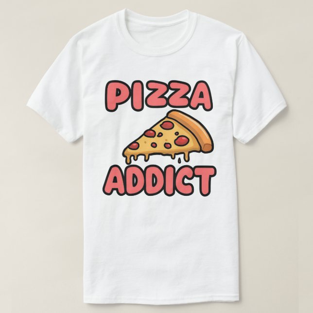 Camiseta Adicto à Pizza (Frente do Design)