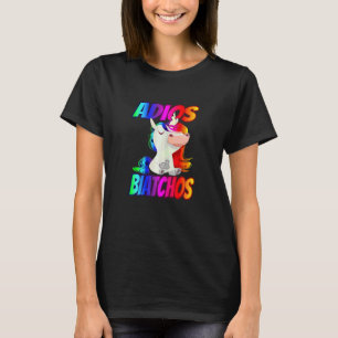 Camiseta Adiós Mulheres Biatchos Unicórnio do Dedo do Meio