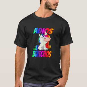 Camiseta Adiós Mulheres Biatchos Unicórnio do Dedo do Meio