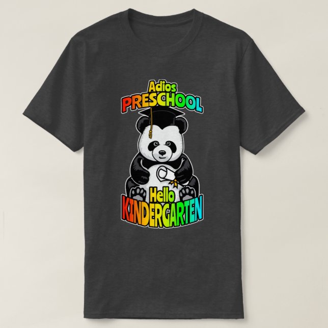 Camiseta Adios Preschocolin Hello Kindergarten Funny Happy  (Frente do Design)