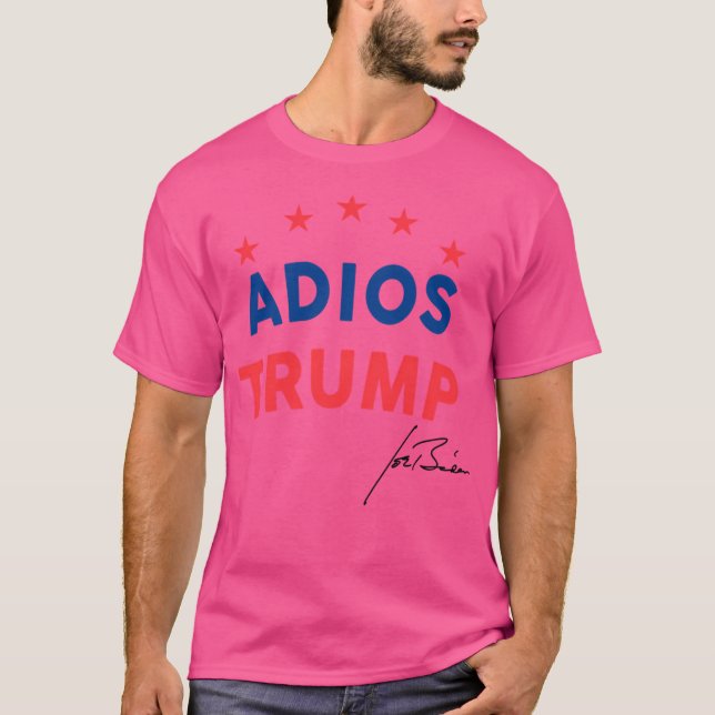 Camiseta Adios Trump Celebra Biden Harris Vitória (Frente)