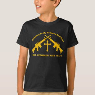 Camiseta Adira-se a suas religião e armas
