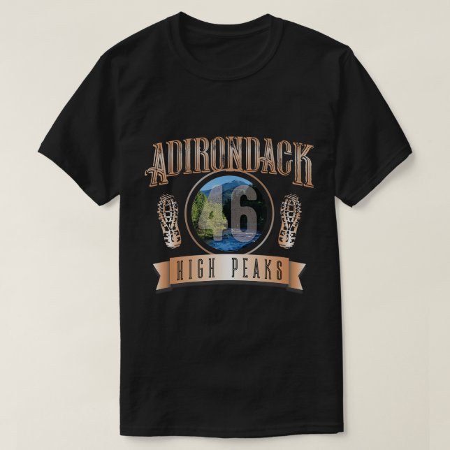 Camiseta Adirondack High Peaks 46 Club New York State Hiker (Frente do Design)