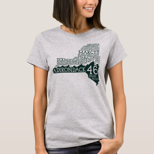 Camiseta Adirondack High Peaks Camisa-T feminina (Frente)
