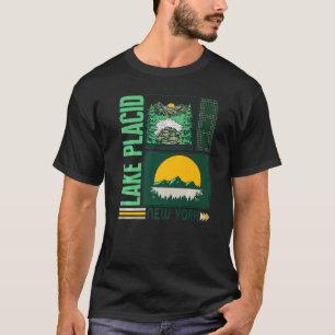 Camiseta Adirondack Mountain Lake Plácido New York Vintage