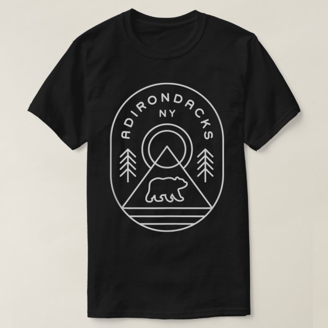 Camiseta Adirondacks NY Adirondack Altos Picos 46e (Frente do Design)