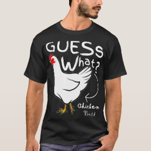 Camiseta Adivinha O Que Bunda De Frango Gráfico Homens Mulh
