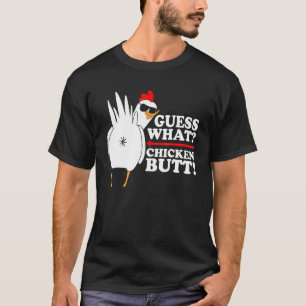Camiseta Adivinha O Que Bunda de Galinha! Engraçado