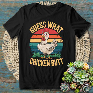 Camiseta Adivinha O Que Frase Engraçada de Galinha Humor Hi