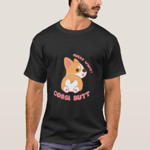 Camiseta Adivinha Que Bumbum De Corgi Engraçado Dava Ao Sob