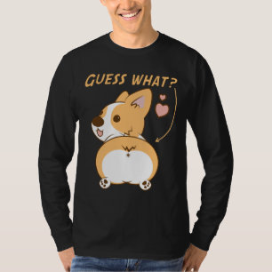 Camiseta Adivinha Que Bumbum De Corgi Engraçado Welsh Corgi
