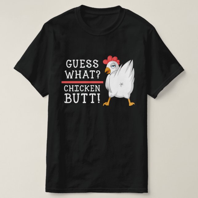 Camiseta adivinha que bumbum de frango (Frente do Design)