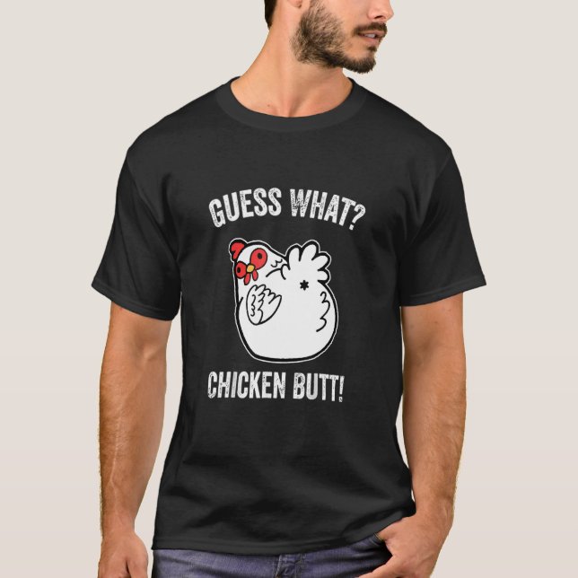 Camiseta Adivinha Que Bumbum De Frango Corta (Frente)