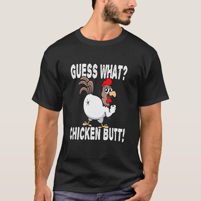 Camiseta Adivinha Que Bumbum De Frango Dizendo Piadas (Frente)