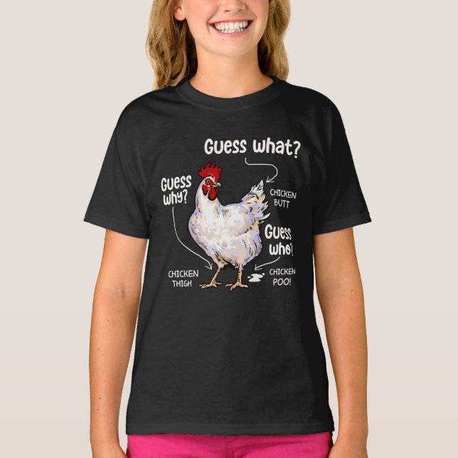 Camiseta Adivinha Que Bumbum De Frango, Engraçado Prato (Frente)