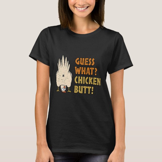 Camiseta Adivinha que Bumbum de frango explora (Frente)