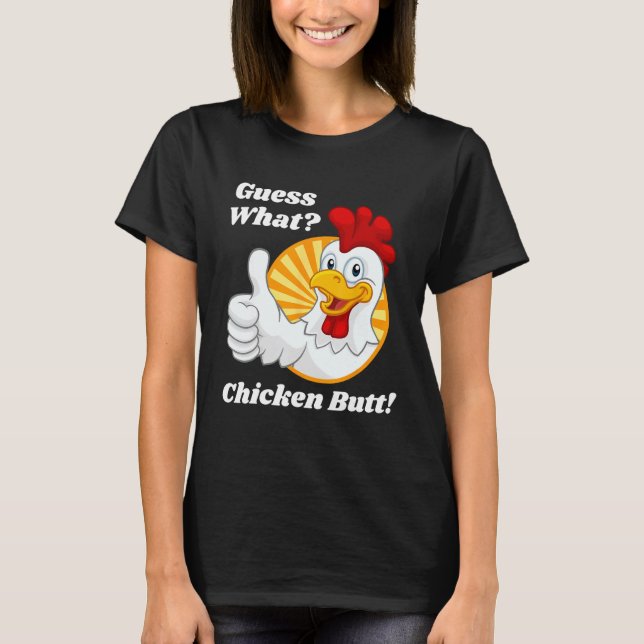 Camiseta Adivinha Que Bumbum De Frango Hilarious Clássica J (Frente)