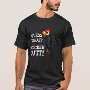 Camiseta Adivinha Que Design De Frango Com Bumbum De Galinh
