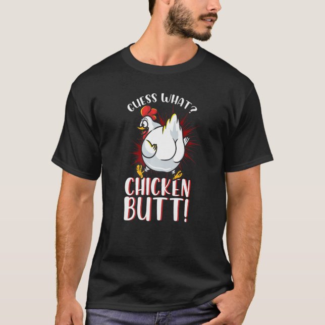Camiseta Adivinha Que Frango Mas Bumbum De Frango De Meme (Frente)