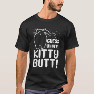 Camiseta adivinha que gatinho bumbum adorador de gatos engr