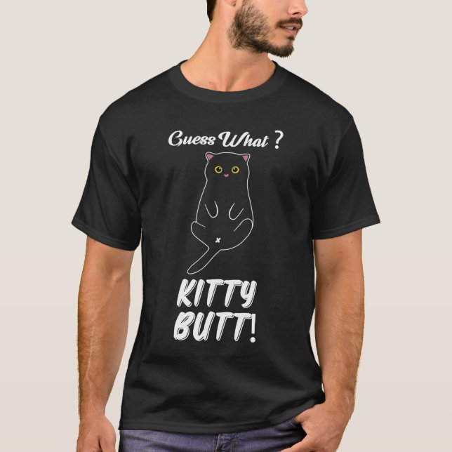Camiseta adivinha que gatinho bumbum gatinho gatinho dono (Frente)