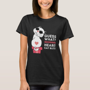 Camiseta Adivinha Que Gato De Bumbum De Gato Coração