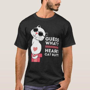 Camiseta Adivinha Que Gato De Bumbum De Gato Coração