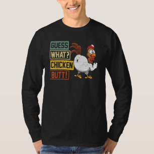 Camiseta Adivinha Que Piada de frango com Bumbum de frango 