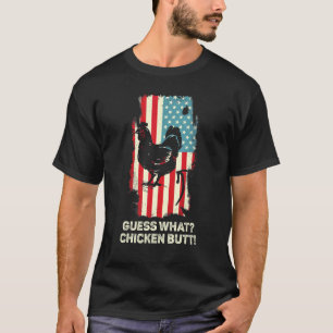Camiseta Adivinha Que Piada de frango com Bumbum de frango 