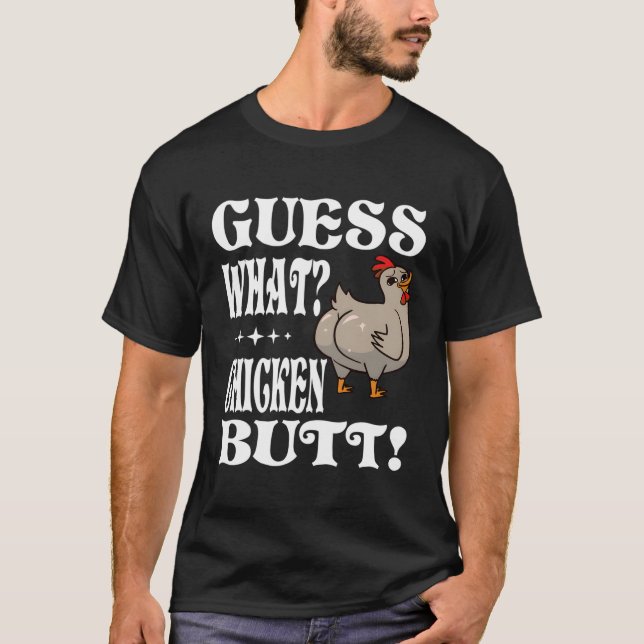 Camiseta Adivinha W Farmer de Bumbuns de frango (Frente)