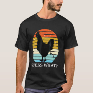 Camiseta Adivinhação Engraçada Bunda de Frango! Design Bran