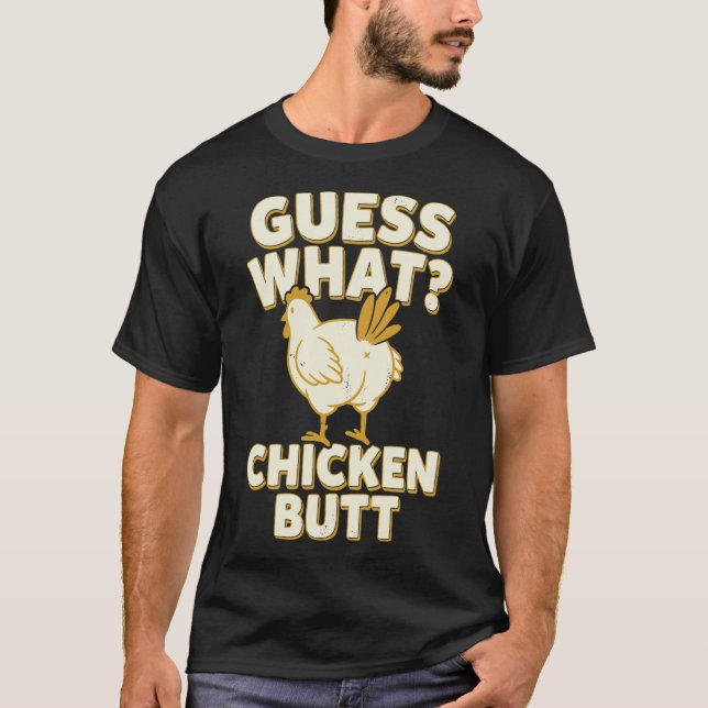 Camiseta Adivinhe O Que Bunda De Frango _12 (Frente)